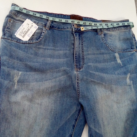 New Tainted Denim Jeans Mid Rise Slim Fit Hip Leg Men's Size 40 - Picture 13 of 16